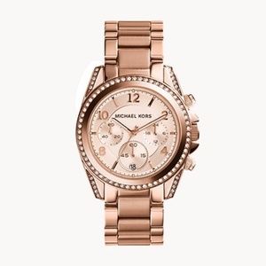 Michael Kors Women's Blair Chronograph Rose Gold-Tone Stainless Steel Watch
